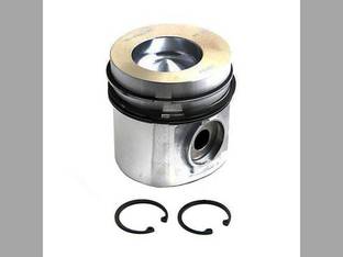 Piston and Rings - Standard Single Cylinder fits Case 450C 455C 480E 480F 480FLL 550 550E 580K 580SE 580SK 584E 585E 586E 680K 680L 850D 850E 855D 855E A77410 fits Case IH 5130 5230 A77410 3906223