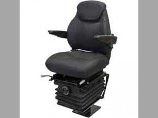 Seat Assembly - Mechanical Suspension with Armrests 580 Series Backhoe Seat Fabric Black Case 570LXT 580 Super L 480E 480C 580D 580K 580C 480F 580SK 480D 580M 580 Super M 590 Super L 580SD 780B 580L