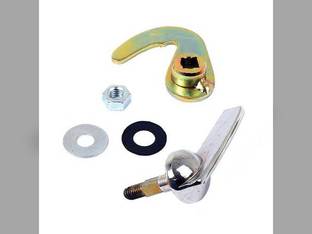 Hood Latch With Handle Compatible with Oliver 1250A 1250 1355 1370 1265 1450 1365 1270 1255 674386A Allis Chalmers 5050 5045 5040 72089276 Long 445SD 445 350 TX11137 White 2-60 2-50