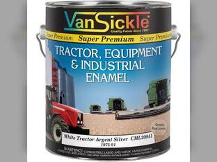 White Metallic Argent Silver Tractor Gallon fits Paint White