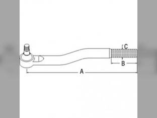 Tie Rod - MFWD Case IH MX230 MX210 MX220 MX200 MX180 302643A1