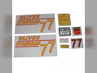 Tractor Decal Set 77 Standard Yellow Mylar Oliver 77