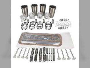 Engine Rebuild Kit with Valve Train - Less Bearings Flat Head Pistons fits International A B BN Super A Super AV C113