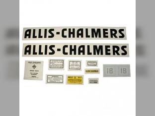 Decal Set IB Black Even Letters Mylar Allis Chalmers IB