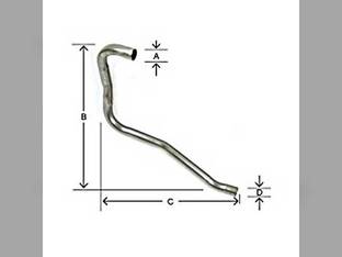Exhaust Pipe fits Ford 4000 901 311467
