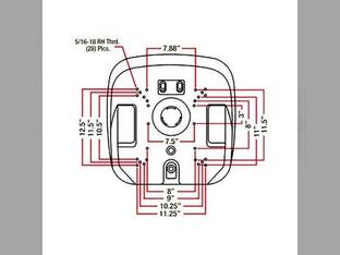 Seat - Vinyl Black fits John Deere 755 855 2520 4300 4320 4400 4520 AM138194 AM138195 fits New Holland 85818929 fits Case fits Caterpillar GG420-34303 fits Ford D5NN400B fits Case IH 82845158