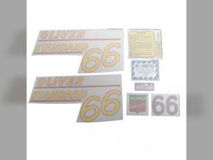 Tractor Decal Set 66 Standard Yellow Vinyl Oliver 66