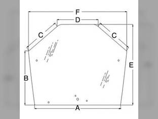 Cab Glass - Rear Window Ford 8870 8970 8670 8770 86002901 New Holland 8670A 8870A 8970A 8770A 86002901