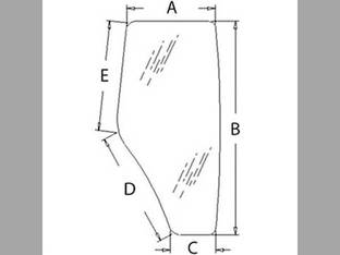 Cab Glass - Door RH John Deere 5225 5425 5625 5320 5520 5325 6403 5420 6603 5525 5220 R198625