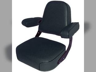Seat Assembly Fabric Black Compatible with John Deere 4450 4250 4650 9600 7720 8430 4030 9400 4840 7200 4630 3020 4255 9610 4320 4440 4850 4010 4000 4040 4430 4230 4455 4640 4020 4050 4240 3010 7700