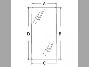 Cab Glass - Rear LH Compatible with John Deere 330LCR 120 450LC 230LC 80 750 330LC 370 110 160 270LC 330 550 230LCR 200 160LC 450 200LC 230 270 550LC 4369556 Hitachi EX750LC-5 EX160-5 EX110-5
