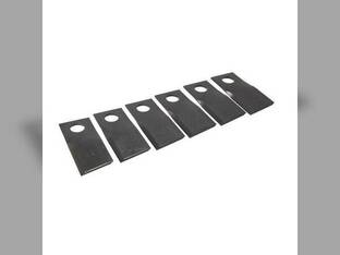 Disc Mower Knives Type 2 Opposite Bevel 11° Twist Clockwise Rotation 6 Pack New Idea 5212 5406 5409 5410 5209 5408 Hesston 1320 1340 Bush Hog DM70 DM90 DM80 Massey Ferguson Challenger / Caterpillar