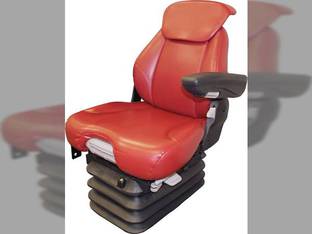 Grammer Seat and Suspension Assembly, Red Leatherette