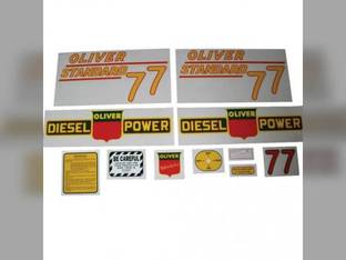 Tractor Decal Set 77 Standard Diesel Yellow Mylar Oliver 77