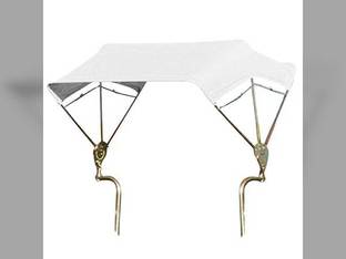 SNOWCO 3-Bow Tractor Canopy with Frame Axle Mount 40" - White