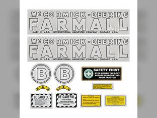 McCormick-Deering Farmall Decal Set B Mylar fits International B
