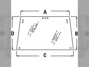 Cab Glass - Rear Window Upper Hinged Ford 7710 8700 7600 6810 TW10 6700 TW35 6610 5600 TW25 5700 6710 9000 7700 TW15 8000 5610 8210 6600 TW30 TW20 9700 7610 TW5 5110 7910 6410 New Holland
