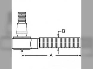 Tie Rod End Inner - Right Hand New Holland 8870 8670A 8870A 8670 8770 8770A 86020750 Ford 8970 8670 8870 8770 86020750