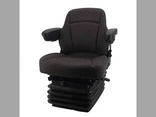 Seat Assembly - Sears 5545 Midback Swivel Air Suspension 12V Gray Cloth fits John Deere 7210 7410 7510 7600 7700 7710 7800 7810 8100 8200 8300 8400 8430 8630 fits New Holland fits Ford fits Case IH