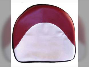 Pan Seat 21" Deluxe Cushion Vinyl Red & White Ford 2120 2110 4140 4000 8N 4600 2600 4100 3000 5600 2000 3600 2610 6600 4110 4130 7600 5000 International 350 M 300 460 400 Massey Ferguson 35 50 30 135