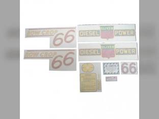 Tractor Decal Set 66 Row Crop Diesel Red Vinyl Oliver 66