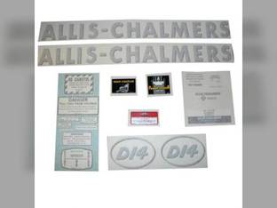 Decal Set D14 w/Oval Model Letters Vinyl Allis Chalmers D14