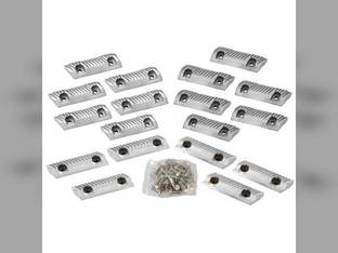 Cylinder Rasp Bar Kit - Left Hand and Right Hand Chrome fits New Holland CR920 TR86 TR87 TR88 TR89 TR97 TR98 TR99 TR96 86503255 9800346 86503256 9800347 B96206