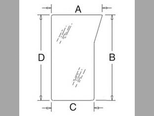 Cab Glass - Windshield Lower RH Kubota M5040 M6040 M7040 M8540 M9540 3C581-70520
