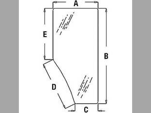 Cab Glass - Door RH John Deere 6110 6120 6200 6210 6215 6220 6300 6310 6320 6400 6405 6410 6415 6420 6430 6500 6510 6520 6600 6605 6610 6615 6620 6715 6810 6900 6910 6920 7220 7320 7330 7420 7520