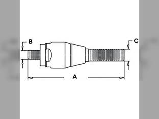 Tractor Half PTO Driveline 1 3/8" 6 80 Degree CV 2610 2610L 2614 2615 2615L Bush Hog 2614 2610 2615L 2615 2610L 2620 86537 New Idea 5212 527868 Land Pride 826-098C