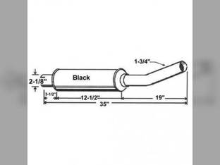 Muffler fits John Deere 2010 AT14167 DR-18