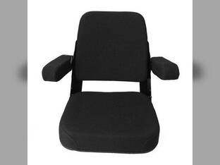Seat Assembly Comfort Classic Fabric Black Case 584 580C 480FLL 480C 580D 585 580SD 780B 680CK 480E 480F 480D Allis Chalmers 7000 6070 8010 8070 6060 6080 7040 185 7060 7010 8050 8030 200 7020 Bobcat