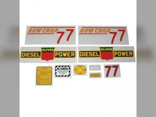 77 Row Crop Decal Set Diesel Red Mylar fits Oliver 77