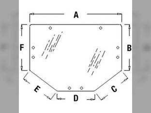 Cab Glass - Rear with Sunscreen Tabs John Deere 6920 6820 6300 6110 6310 6715 6200 7520 6615 6420 6420S 6215 6920S 6605 6520 6120 6320 7420 6405 7220 6415 6210 7320 6220 6410 6400 AL156653