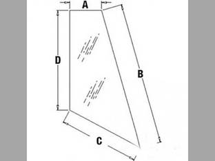 Cab Glass - Rear Corner LH John Deere 710G 410 410G 710J 710 310J 310SG 315SG 310SJ 310G 310 410J 315 T164708