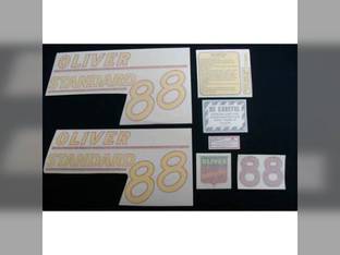 Tractor Decal Set 88 Standard Yellow Vinyl Oliver 88