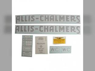 WC Decal Set Black with Long A & S Vinyl fits Allis Chalmers WC