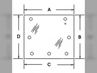 Cab Glass - Rear Window Tinted Massey Ferguson 3065 3140 3650 3095 3655 3085 3050 3660 3060 3670 3115 3690 3090 3070 3630 3125 3635 3075 3645 3680 3120 3080 VPM7160