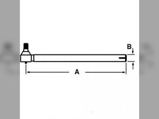 Tie Rod Tube with End International 2656 2606 2504 544 2544 504 606 656 382569R92