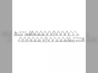 Sickle Assembly - Headless 8" Right Hand Plated Top Serrated Bolted Hesston 1170 8400 700709586 Case IH 8870 8380 8840