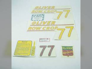 Tractor Decal Set 77 Row Crop Yellow Vinyl Oliver 77