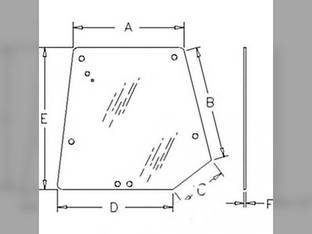 Cab Glass - Rear Window Massey Ferguson 8245 8120 6255 8140 6290 6270 8270 6265 8150 6245 8210 6150 8260 6235 6190 6280 6170 8160 6465 8280 8220 8250 8240 6180 6140 3715438M1