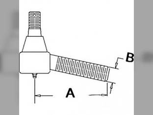 Drag Link End - Rear Massey Ferguson TEA20 893607M91