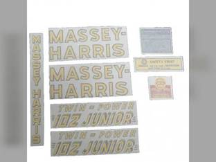 Tractor Decal Set 102 Junior Twin Power Vinyl Massey Harris 102