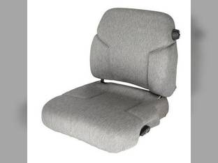 Seat and Backrest w/Lumbar Fabric Gray Case IH 8910 2388 7130 2344 7250 CPX610 7140 7230 7120 2366 7110 9380 8940 2188 7240 7220 8950 9330 2144 7150 8920 2166 9390 9350 2155 9310 2555 8930 9370 7210