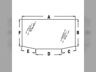 Cab Glass - Rear Window Tinted John Deere 8300 8100 8400 8200 R130522
