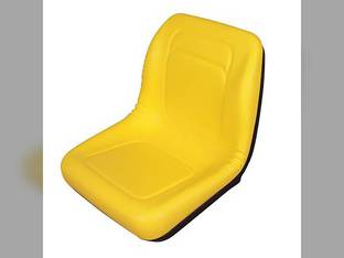 Seat - Vinyl Yellow fits John Deere F725 GT235 GX345 GX355 LX172 LX176 LX178 LX186 LX188 LX266 LX279 LX288 LX289 X300 X304 X320 X324 X360 X500 240 245 260 265 285 320 325 345 415 425 445 455 AM121752