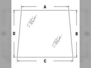 Cab Glass - Windshield Upper Kubota M5700 M9000 M105 M8200 M6800 M4900 M95 3G710-70510