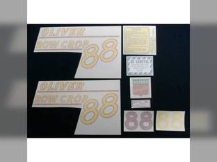 Tractor Decal Set 88 Row Crop Yellow Vinyl Oliver 88