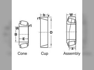 Final Drive Pinion Shaft Bearing Cup fits John Deere 5200 5400 5460 5720 5730 5820 5830 6600 6620 7700 7720 7722 8820 9600 9610 JD8285 fits Ford 700 900 NCA7067A fits New Holland 50515